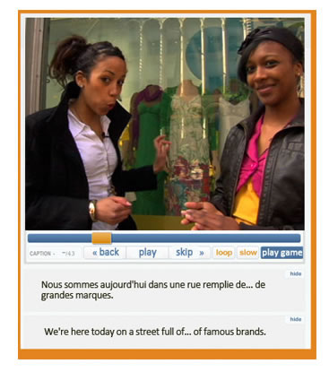 Watch real French videos in the Yabla Player!