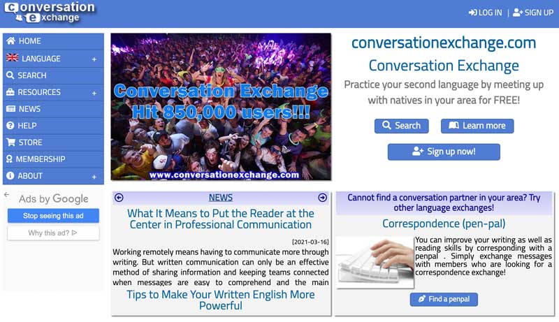 learn french online with conversation exchange